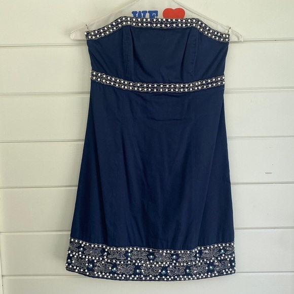 Lilly Pulitzer | Navy Blue Dress with Sequin Embellishment | Excellent Cond - Picture 2 of 9